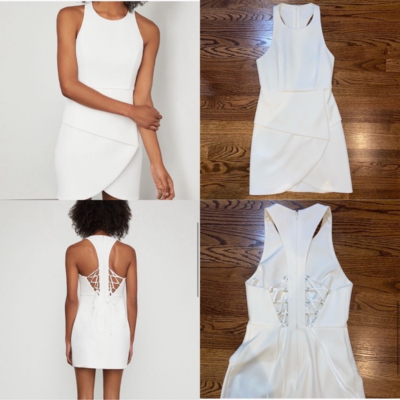 BCBGMAXAZRIA Ely Lace-Up Halter Dress (Great for graduation!) - Picture 2 of 8